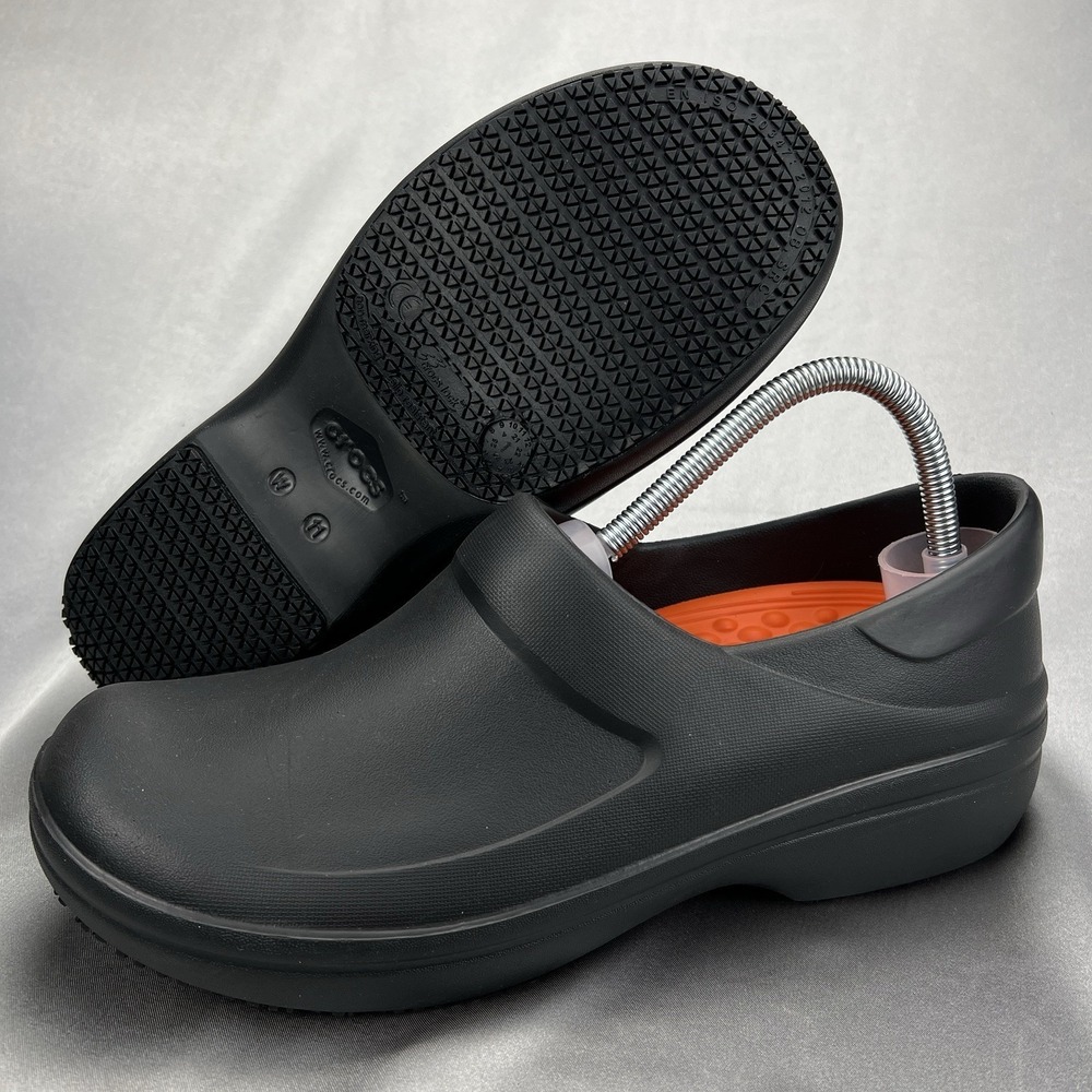 Crocs Bistro Pro LiteRide™ Work Clog Black Women's 11 Non-Slip Nursing Comfort